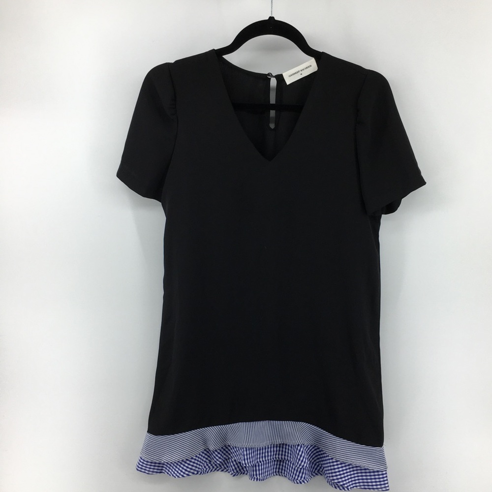 Goodnight Maroon Black Blue Peplum Dress